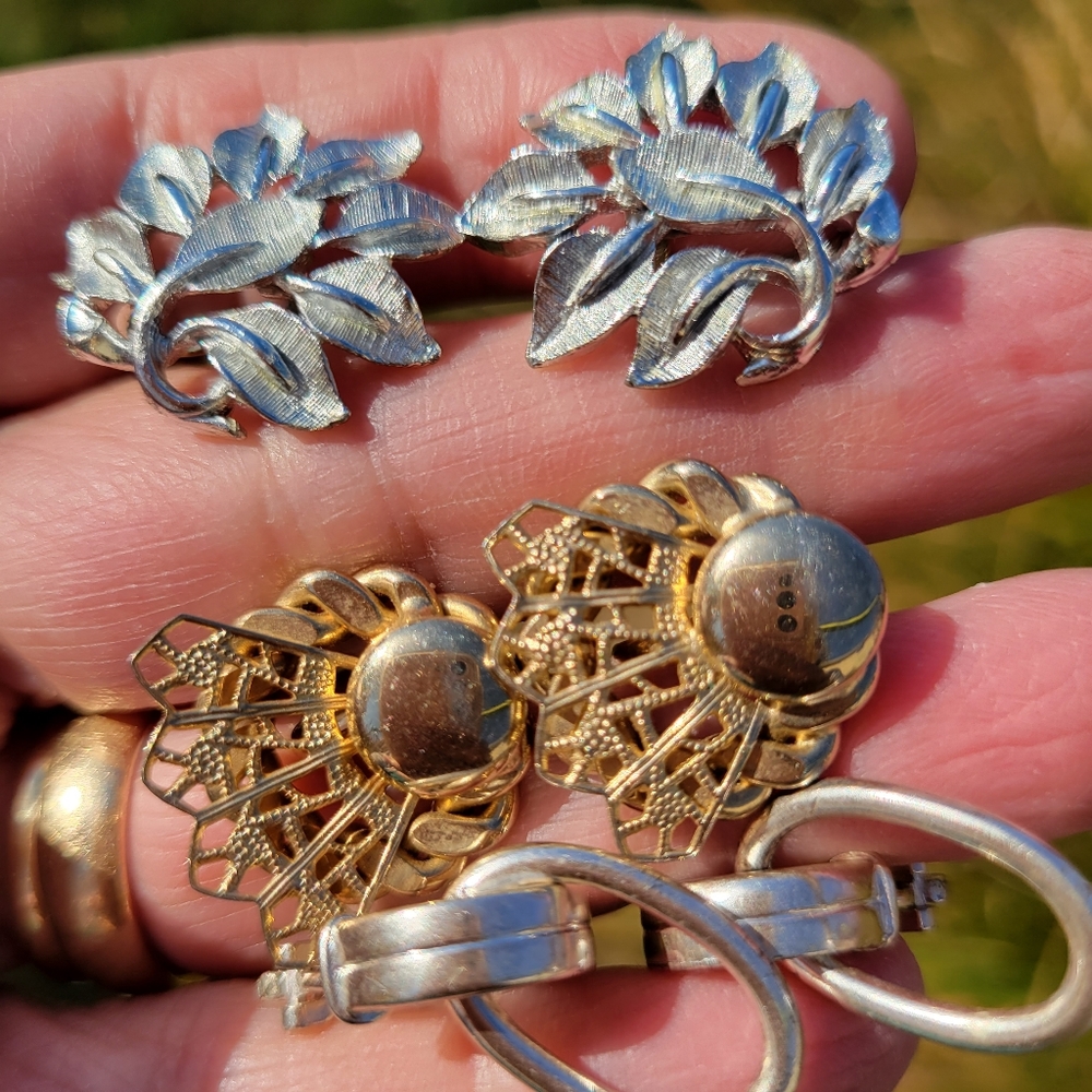 Vintage Clip-On Earrings  ~ STAR ~ Screw-back ~ 1950s ~ Lauren Ralph Lauren